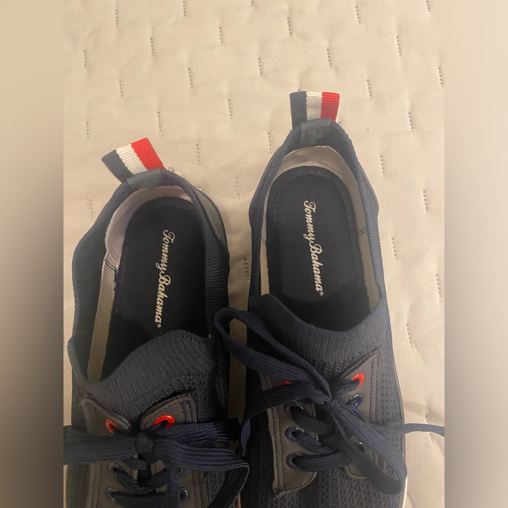 SNEAKERS- Tommy Bahama women’s size 9 1/2 navy blue - Picture 2 of 7